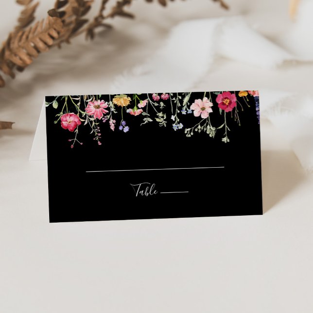 Tarjeta de la plaza del Boda de flores silvestres  (Subido por el creador)
