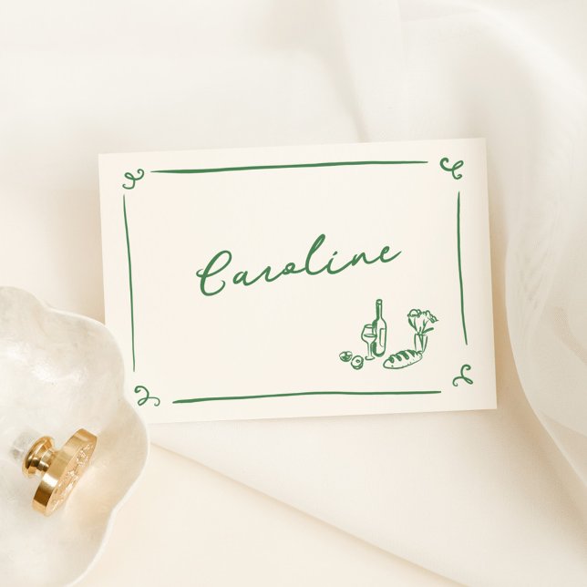 Tarjeta de la plaza verde dibujada a mano capricho (Subido por el creador)