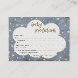 Tarjeta de la predicción del bebé para Baby Shower