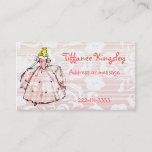 Tarjeta de la princesa visita