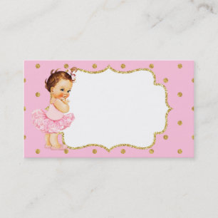 Tarjeta de la princesa visita de la niña del