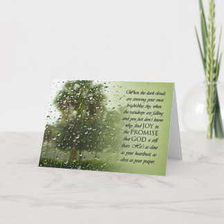 Tarjeta de la promesa del día lluvioso