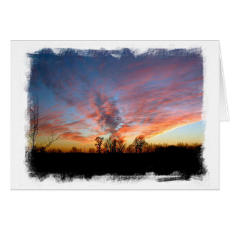 Tarjeta de la puesta del sol de Mississippi