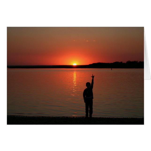 Tarjeta de la puesta del sol de SLG (Anverso (Horizontal))