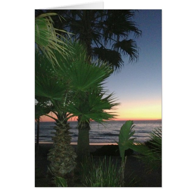 Tarjeta de la puesta del sol - esconda dentro (Frente)