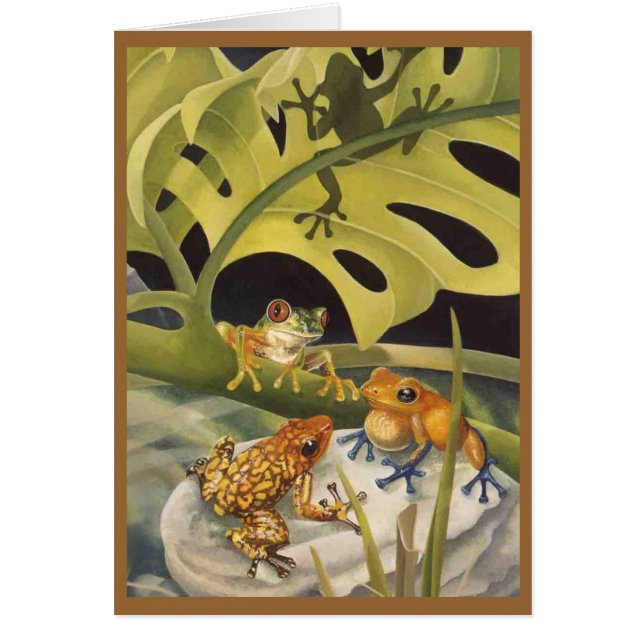 Tarjeta de la rana (espacio en blanco) (Frente)