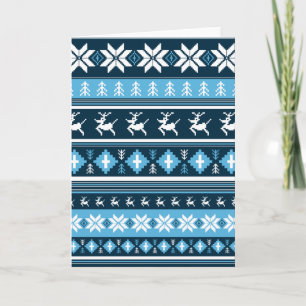 Tarjeta de la raya del reno del navidad