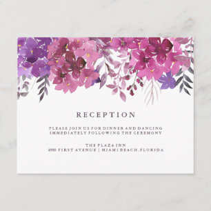Tarjeta de la recepción de Boho Botanicals