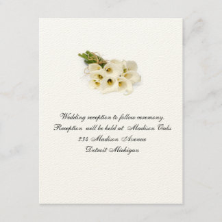Tarjeta de la recepción de la invitación de la