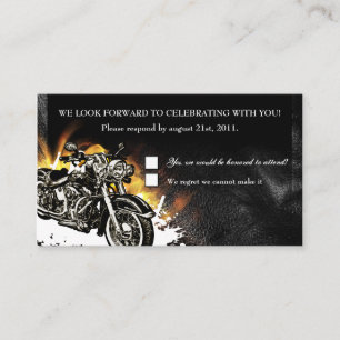 Tarjeta de la recepción de RSVP del cuero y del