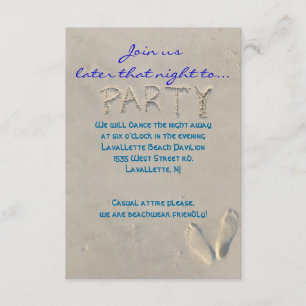 Tarjeta de la recepción del fiesta de Mitzvah del