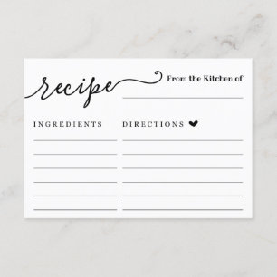 Tarjeta de la receta