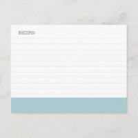 tarjeta de la receta