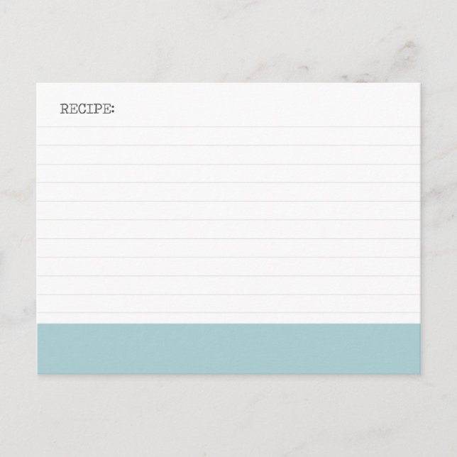 tarjeta de la receta (Anverso)