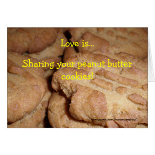 Tarjeta de la receta de la galleta de mantequilla