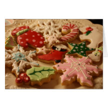 Tarjeta de la receta de la galleta del navidad