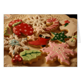 Tarjeta de la receta de la galleta del navidad