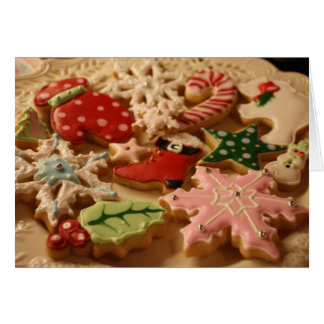 Tarjeta de la receta de la galleta del navidad