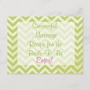 Tarjeta de la receta para una postal acertada de