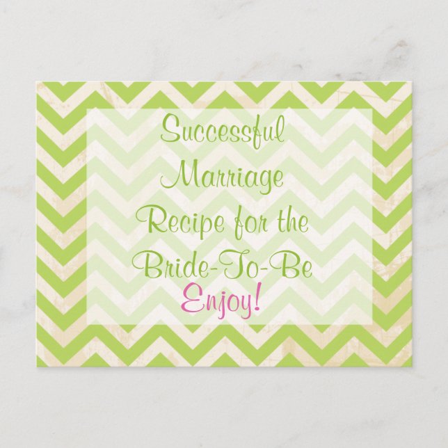 Tarjeta de la receta para una postal acertada de (Anverso)