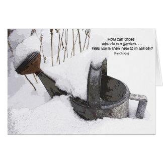 Tarjeta de la regadera del jardinero