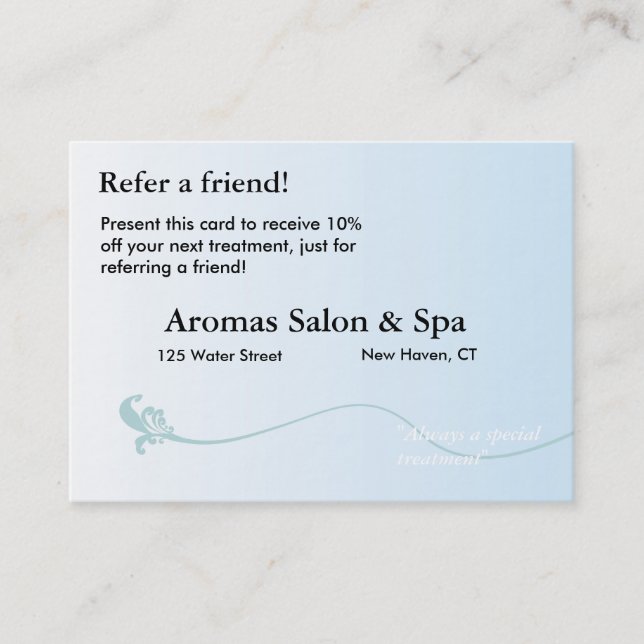 Tarjeta de la remisión con el fondo azul sombreado (Anverso)