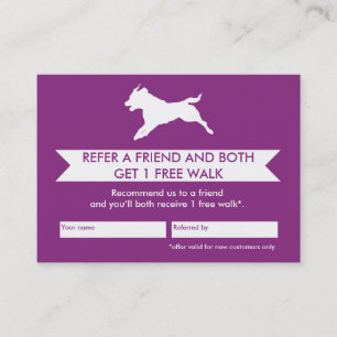 Tarjeta de la remisión del caminante del perro -