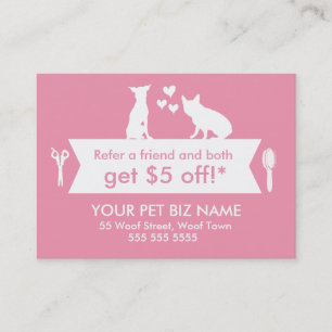 Tarjeta de la remisión del Groomer del perro -