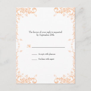 Tarjeta de la respuesta de las vides de la boda