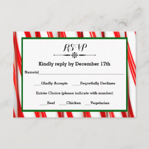 Tarjeta de la respuesta de RSVP de la Navidad de