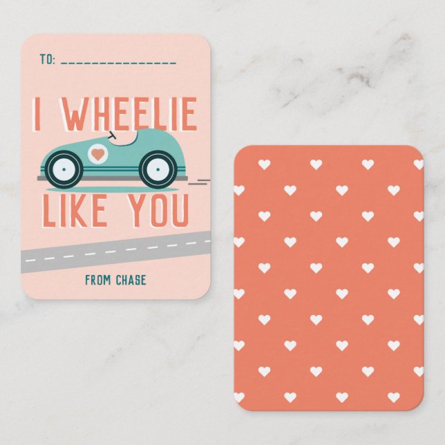 Tarjeta de la rueda del coche del El día de San Va (Anverso / Reverso)