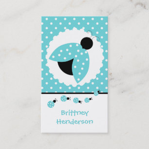 Tarjeta de la seguridad del niño de las mariquitas