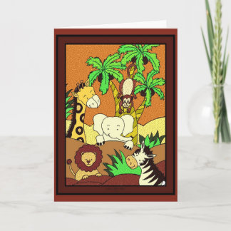 Tarjeta de la selva 11 del bebé