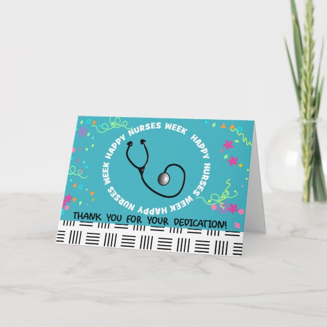 Tarjeta de la Semana de Enfermeras Felices III (Anverso)