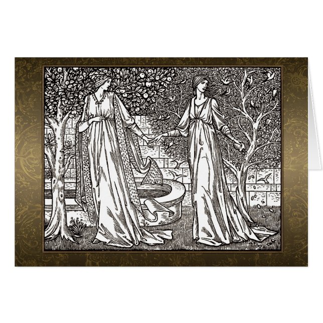 Tarjeta de la sepia de William Morris (Anverso (Horizontal))