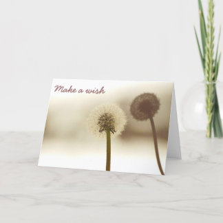 Tarjeta de la sombra del diente de león