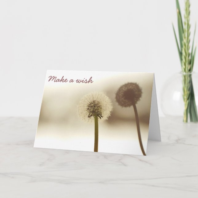 Tarjeta de la sombra del diente de león (Anverso)