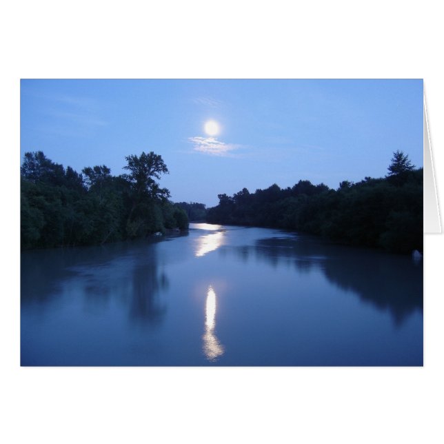 Tarjeta de la subida de la luna (Anverso (Horizontal))