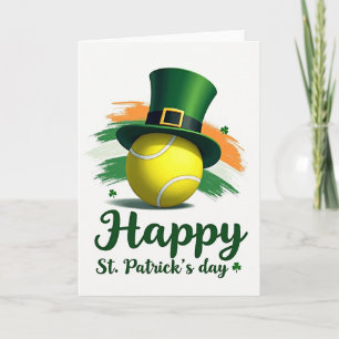 Tarjeta de la suerte del sombrero de tenis del día