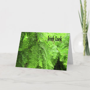 Tarjeta de la Suerte Irlandesa en Verde
