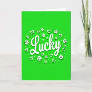 Tarjeta de la Suerte Verde Fortuna