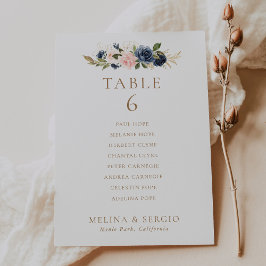 Tarjeta de la tabla 6 de la gráfica de asiento del