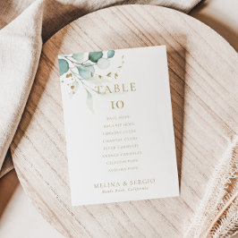 Tarjeta de la tabla 6 de la tabla de asientos del