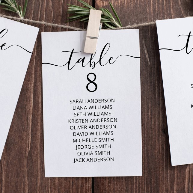 Tarjeta de la tabla de asientos del Boda colgante  (Subido por el creador)
