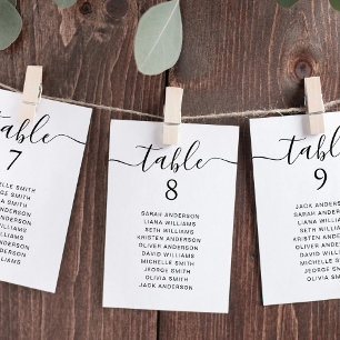 Tarjeta de la tabla de asientos del Boda colgante