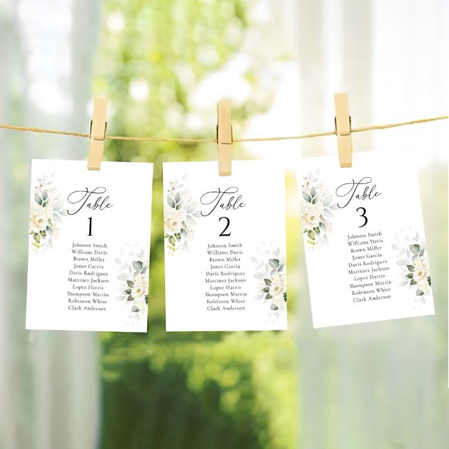 Tarjeta de la tabla de asientos del Boda de rosas  (Subido por el creador)