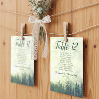 Tarjeta de la tabla de asientos del Boda Green Pin