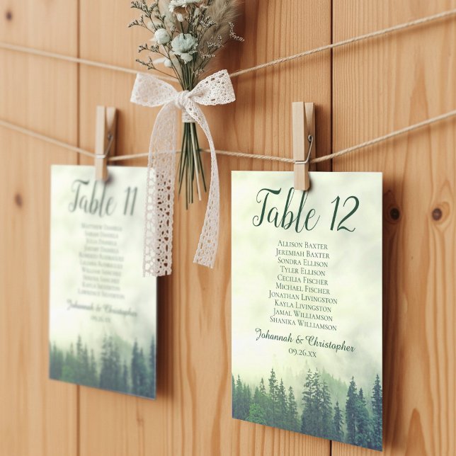 Tarjeta de la tabla de asientos del Boda Green Pin (Create Your Own Display!)