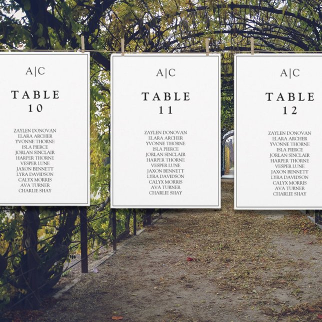 Tarjeta de la tabla de asientos del Boda Monograma (Subido por el creador)