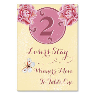 Tarjeta de la tabla de Bunco - Peony rosado #2